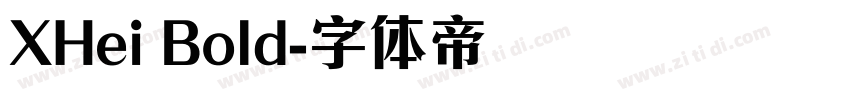 XHei Bold字体转换